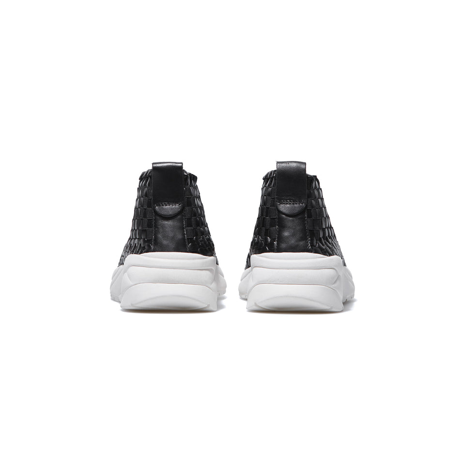 Man Rev Calf leather Black / White Sole